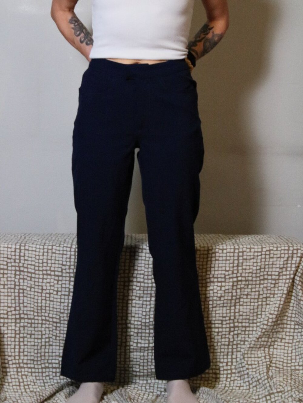 90s Guess Vintage Blue Bootcut Pants Size 27"